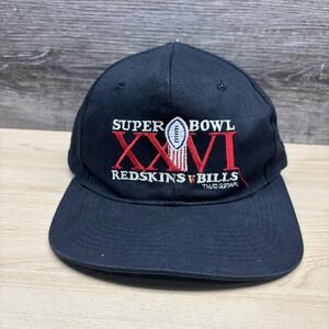 Vintage Washington Redskins Hat Cap Snap Back One Size NFL Super Bowl XXVI Bills
